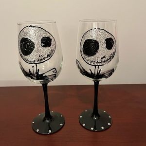 Nightmare Before Christmas Wine Glasses